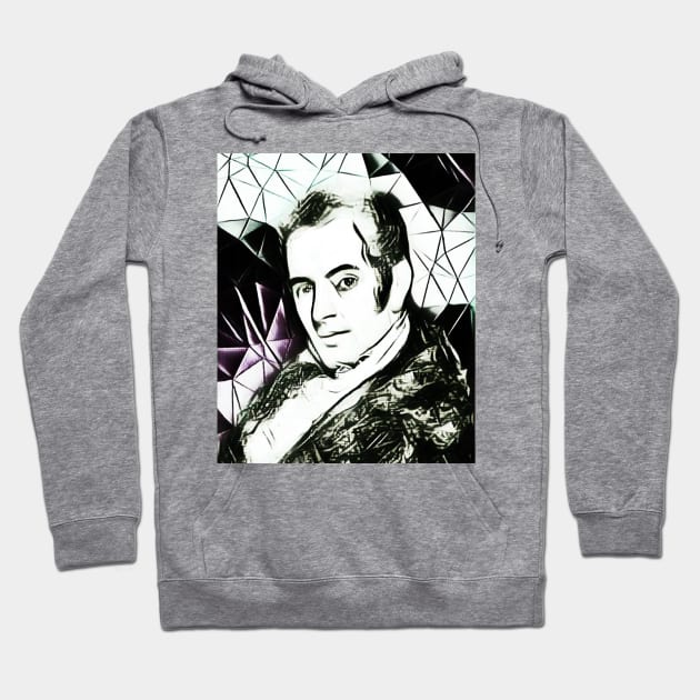 Washington Irving Balck and White Portrait | Washington Irving Artwork 4 Hoodie by JustLit